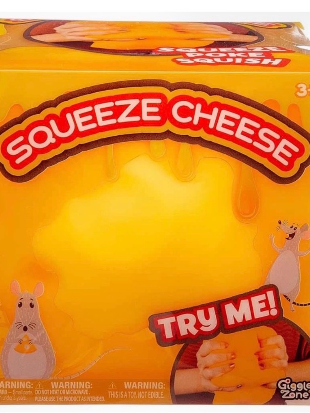 Squeeze Cheese Stress Toy - Yellow
